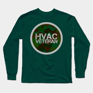 Hvac Veteran Green Camo Edit Long Sleeve T-Shirt